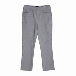 Mario Serrani Italy Crop Ankle Pants Slim Pinstripe Blue White S NWT